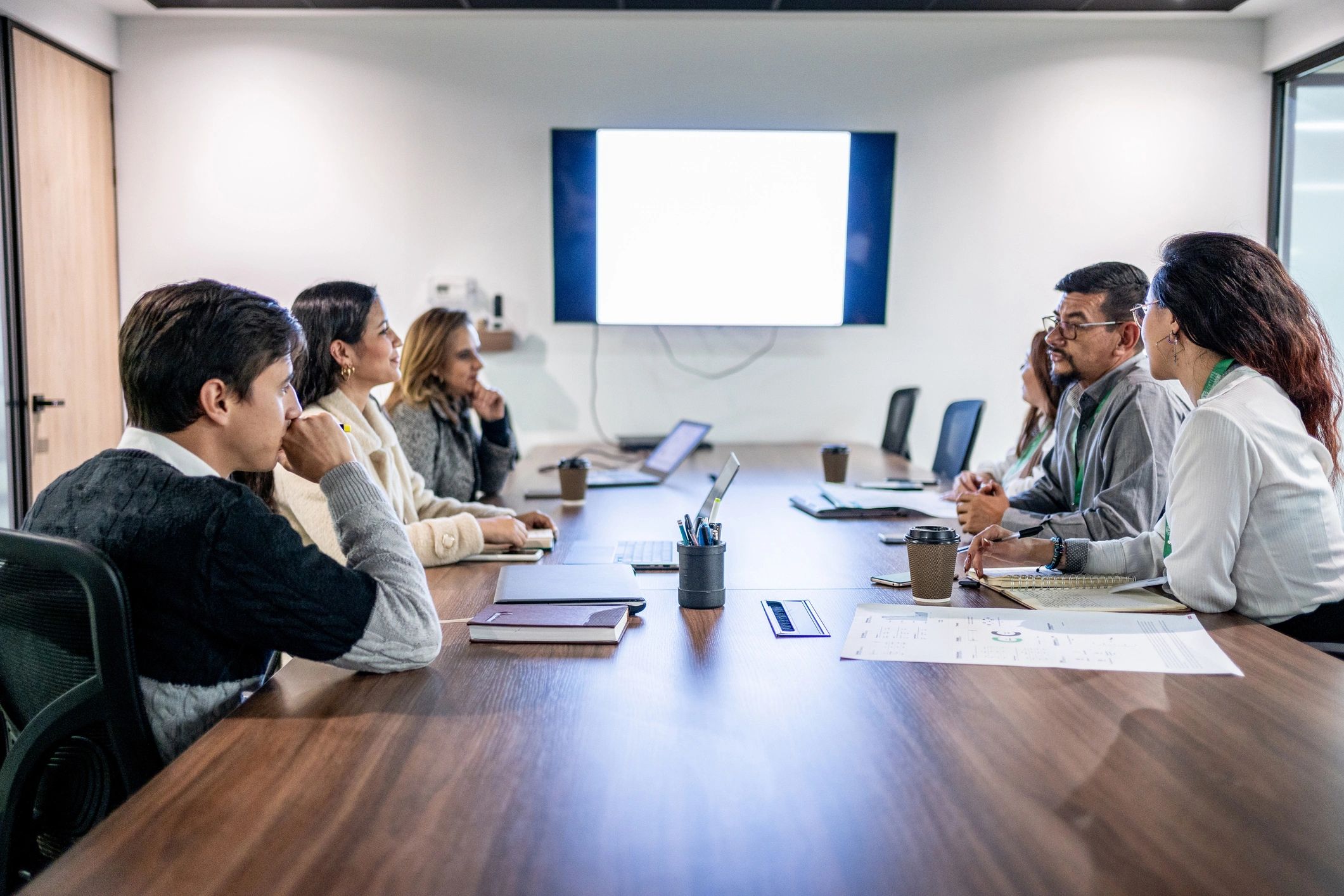 Professional team meeting in a conference room